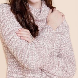 Francesca's Jemma Popcorn Cowl Neck Sweater Sz X-Large Brand New